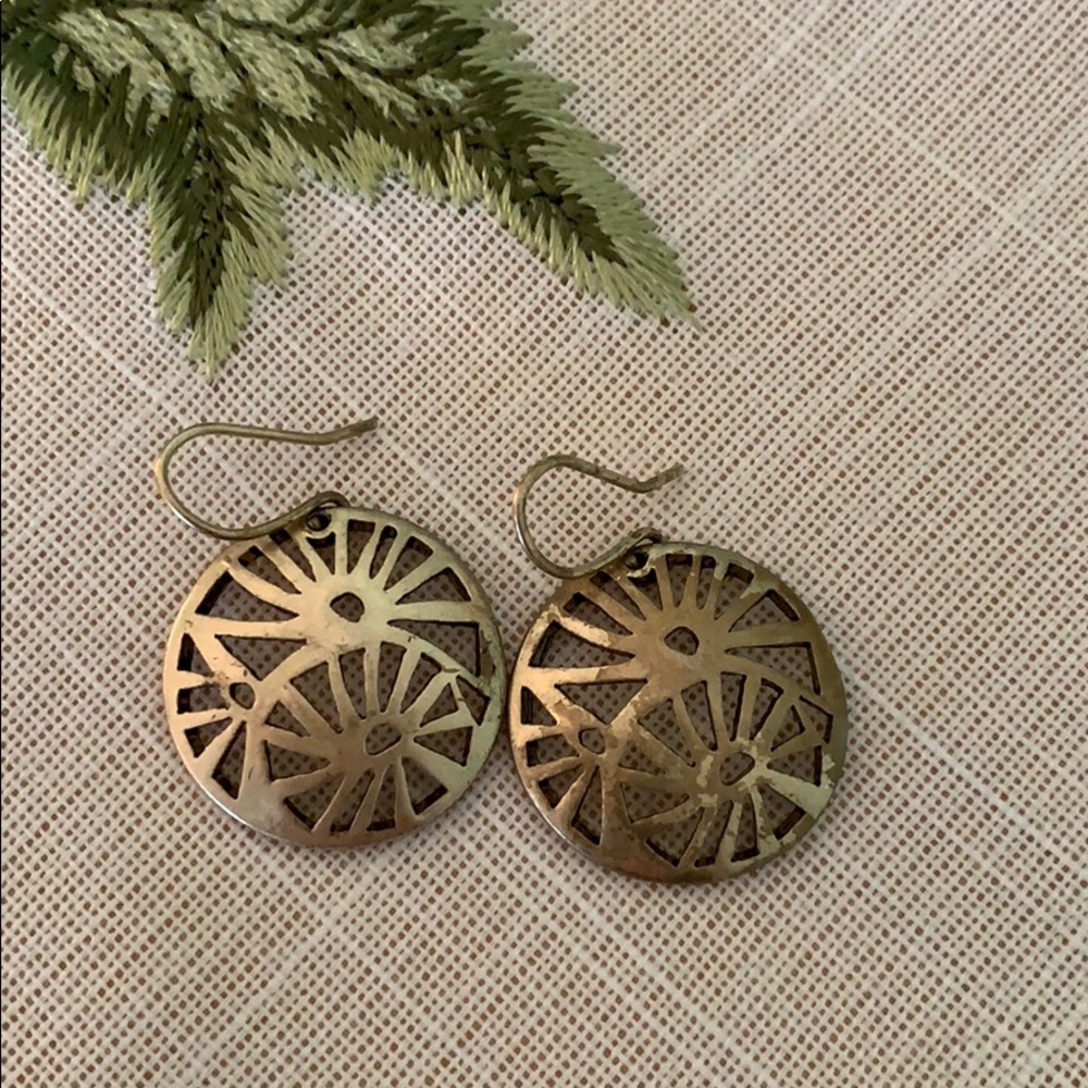 Lucky brand antique gold tone earrings